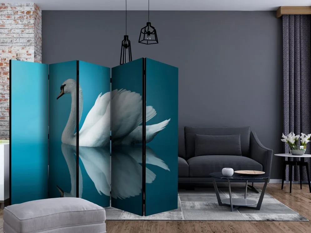 Parawan jednostronny Zwierzęta 225x172 cm 5-częściowy niebieski | MIRAT.