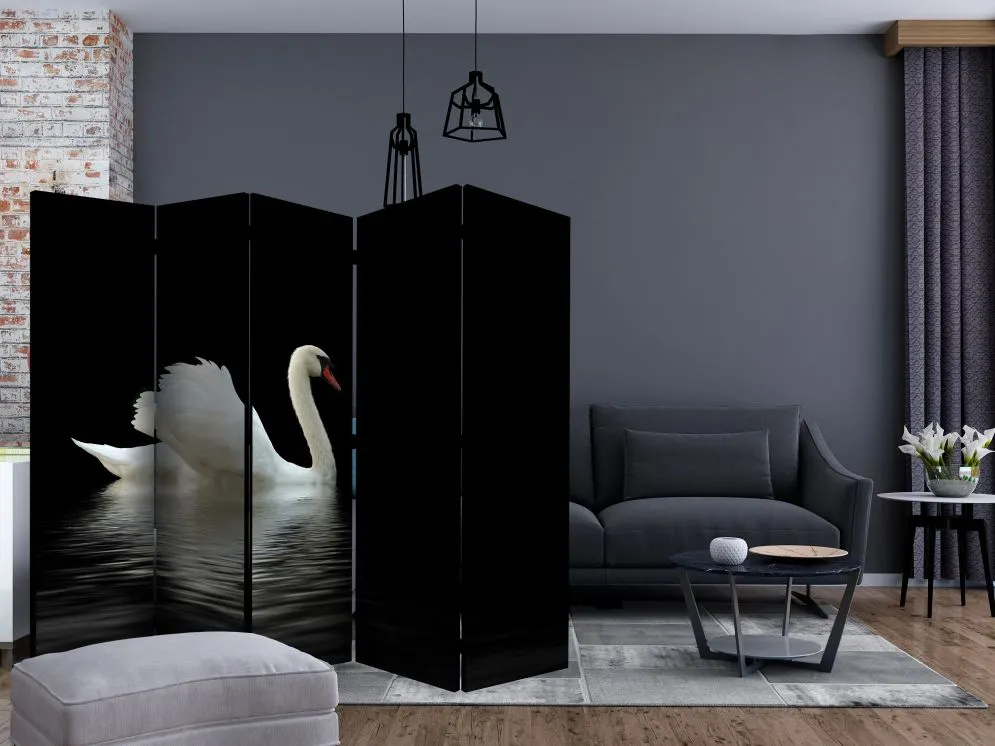 Parawan akustyczny Zwierzęta 225x172 cm 5-częściowy czarny | MIRAT.