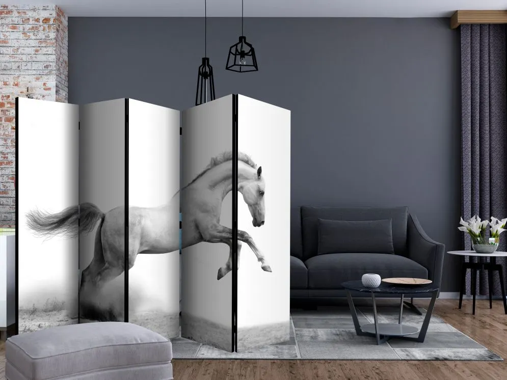Parawan dwustronny Zwierzęta 225x172 cm 5-częściowy czarny | MIRAT.