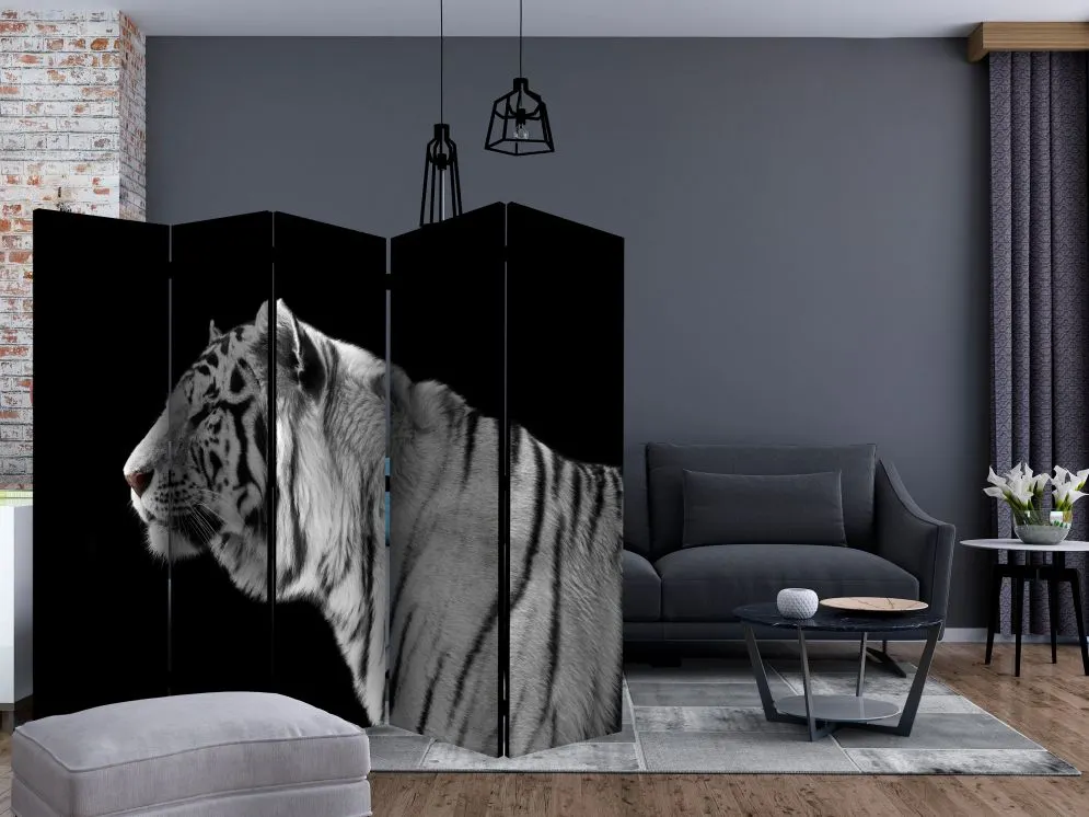 Parawan akustyczny Zwierzęta 225x172 cm 5-częściowy czarny | MIRAT.