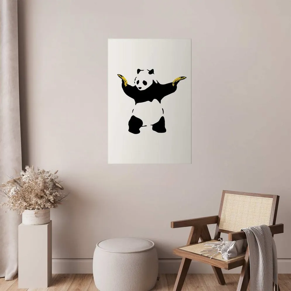 Plakat Panda with Guns 21x30 cm bez ramy bez marginesu | MIRAT.