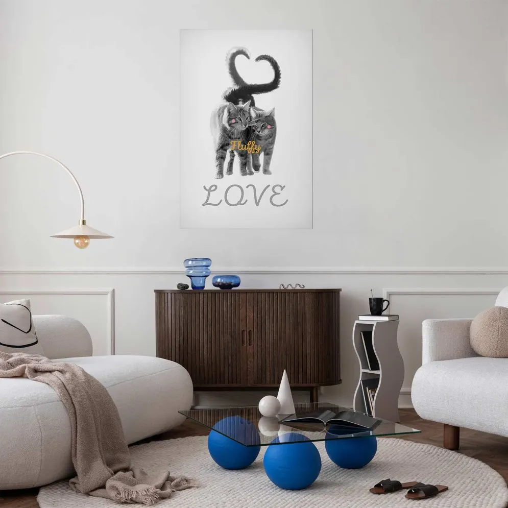 Plakat Fluffy Love 29,7x42 cm bez ramy bez marginesu | MIRAT.