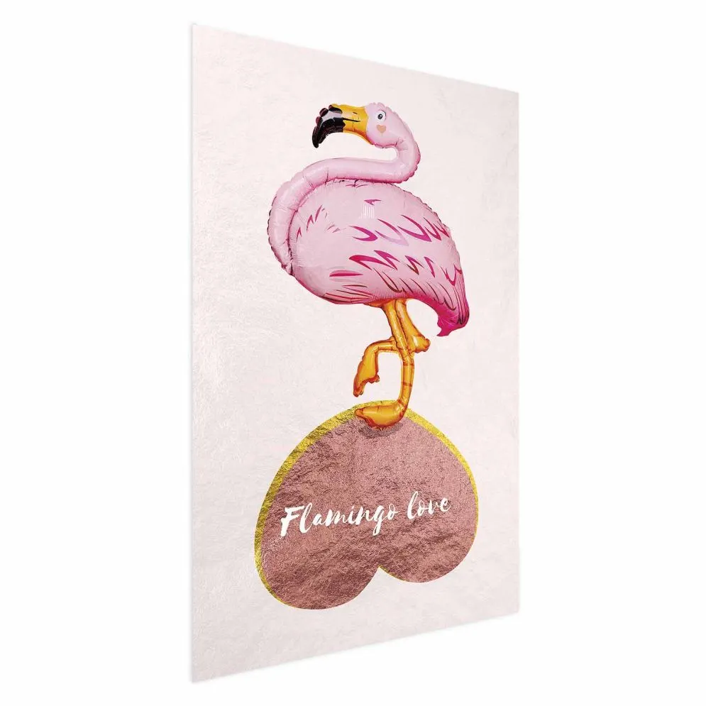 Plakat Zakochany flaming 29,7x42 cm bez ramy bez marginesu | MIRAT.