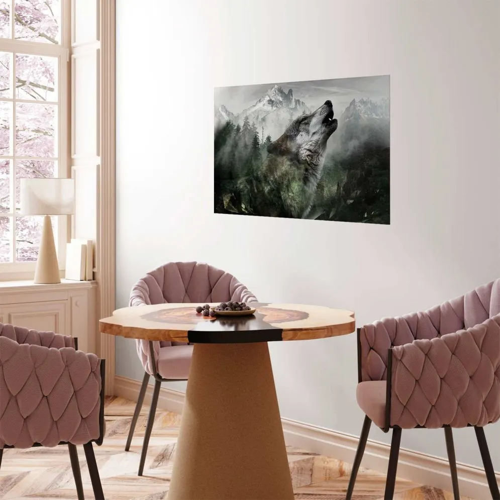 Plakat Wyjący wilk 60x40 cm bez ramy bez marginesu | MIRAT.