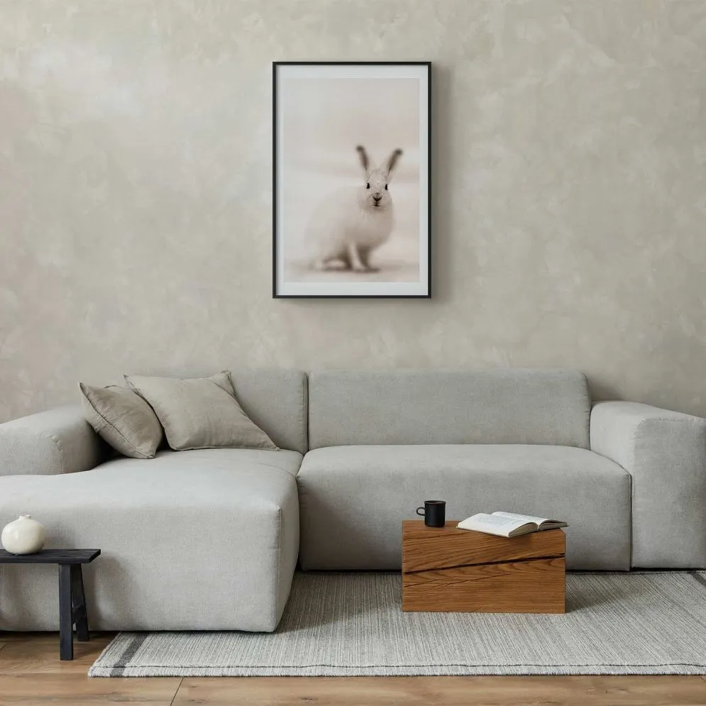 Plakat Strachliwe spojrzenie 60x90 cm z ramą czarną z marginesem | MIRAT.