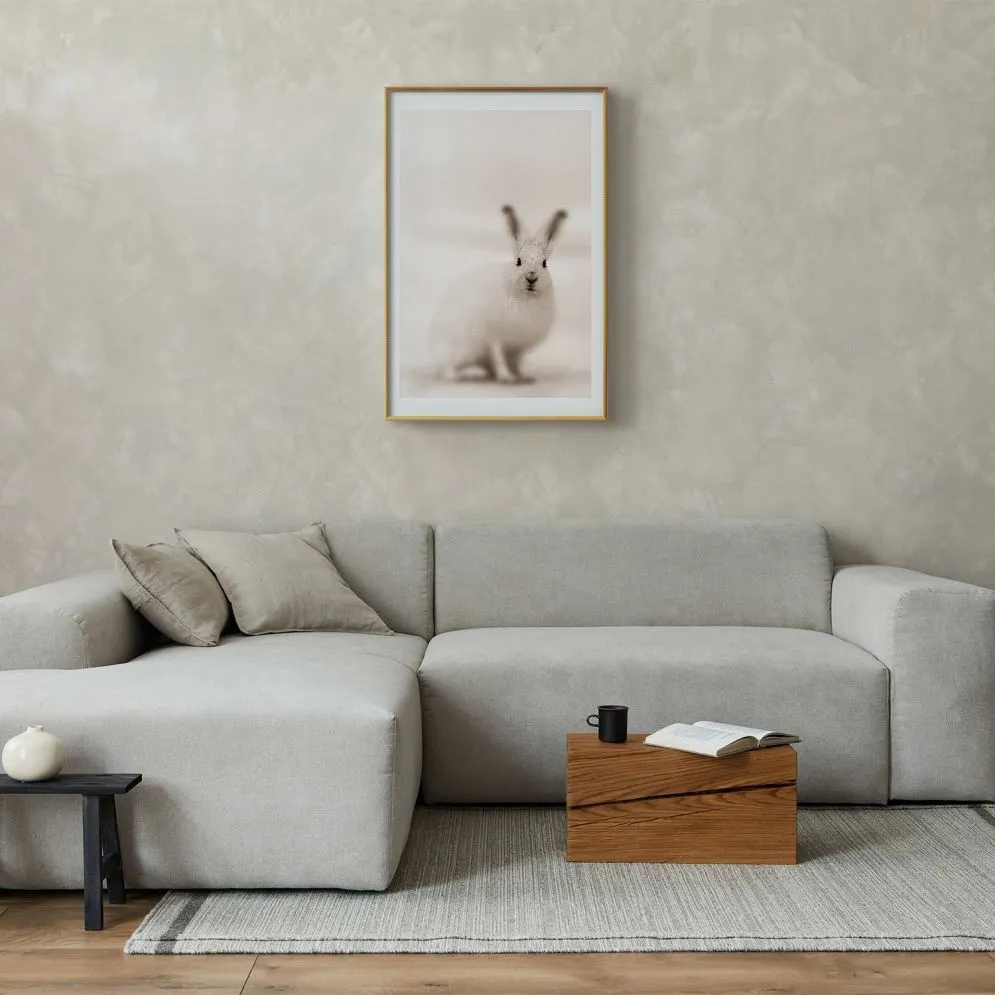 Plakat Strachliwe spojrzenie 60x90 cm z ramą złotą z marginesem | MIRAT.