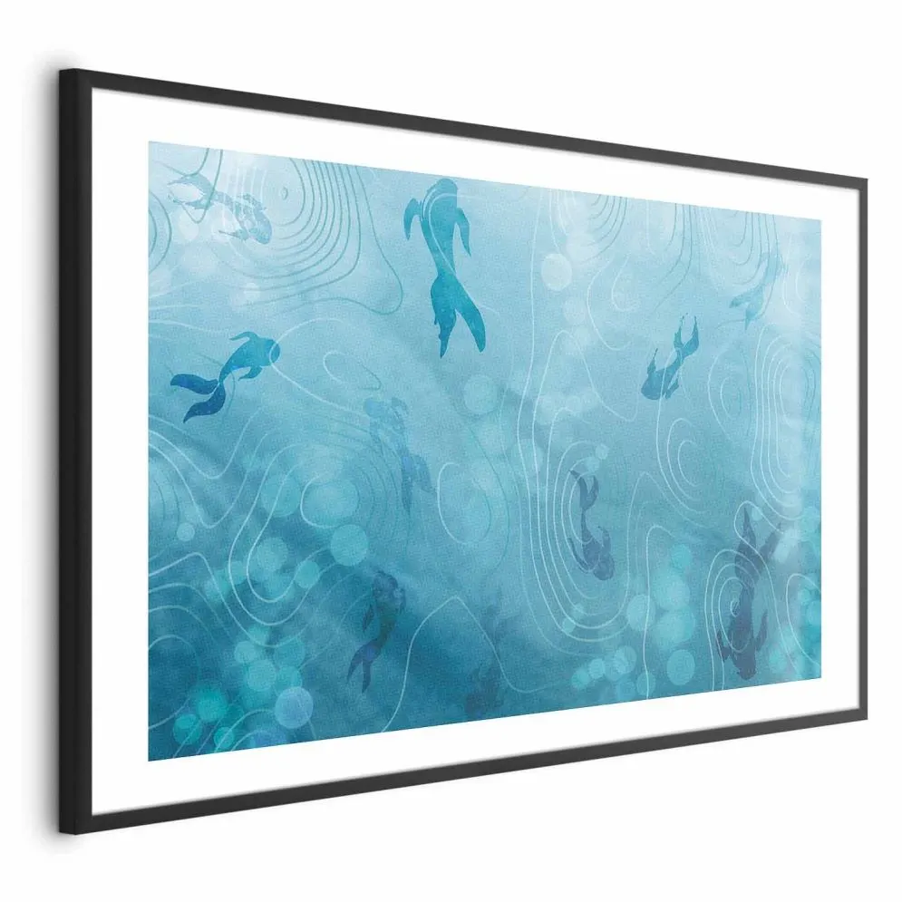 Plakat Japoński staw 60x40 cm z ramą czarną z marginesem | MIRAT.