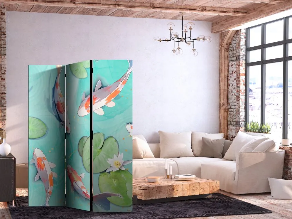 Parawan jednostronny Zwierzęta 135x172 cm 3-częściowy wielokolorowy | MIRAT.