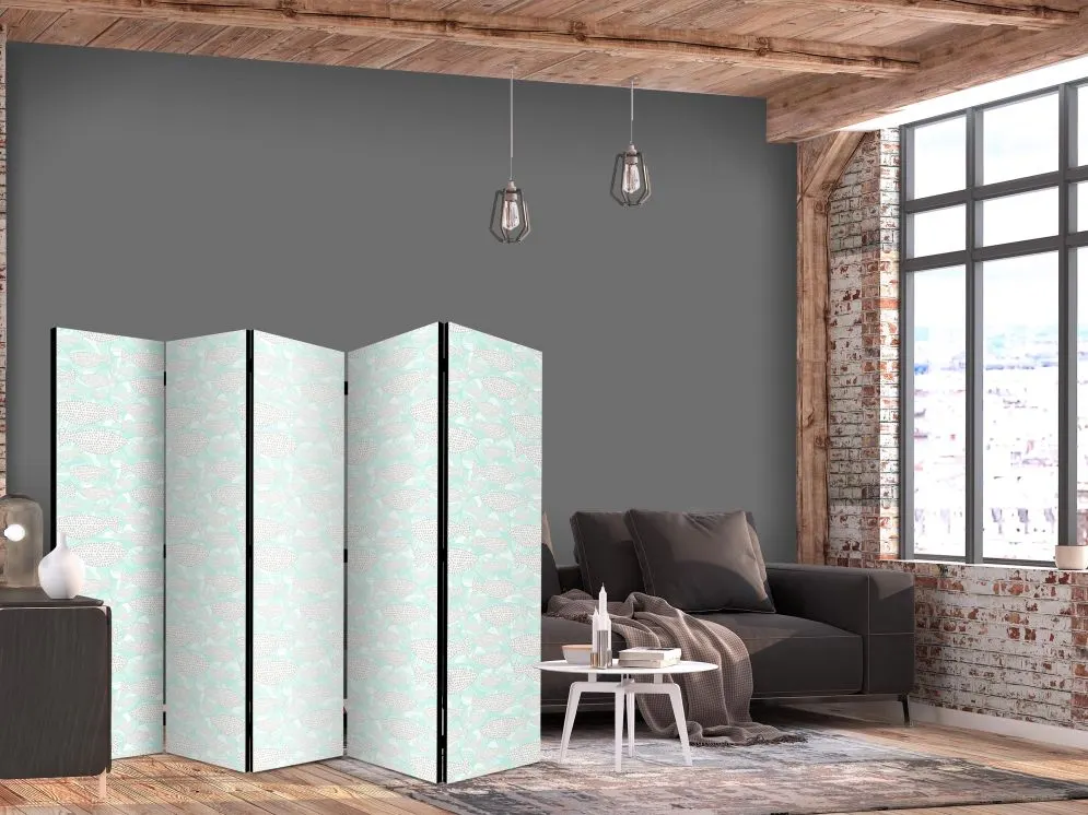 Parawan dwustronny Zwierzęta 225x172 cm 5-częściowy czarny | MIRAT.