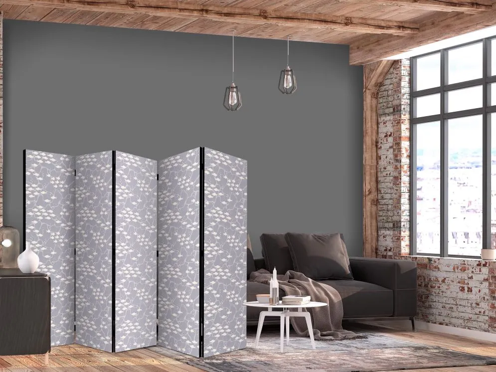 Parawan akustyczny Zwierzęta 225x172 cm 5-częściowy czarny | MIRAT.