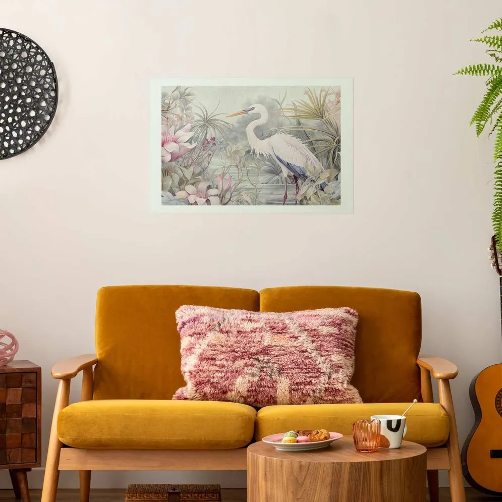 Plakat Czapla 60x40 cm bez ramy z marginesem | MIRAT.