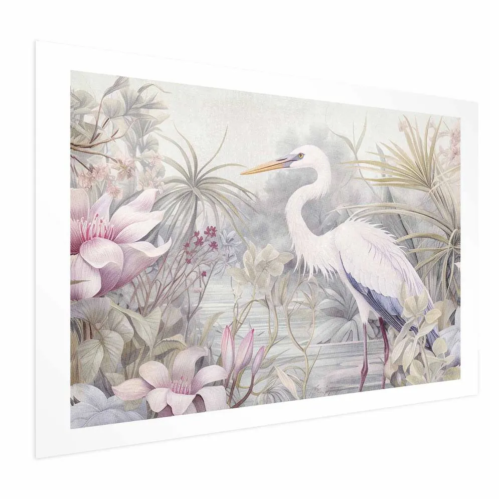 Plakat Czapla 60x40 cm bez ramy z marginesem | MIRAT.