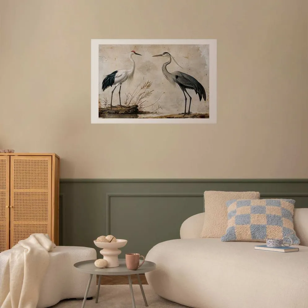 Plakat Ptaki z ryciny 60x40 cm bez ramy z marginesem | MIRAT.