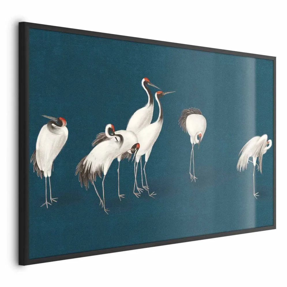 Plakat Wieczór nad stawem 60x40 cm z ramą czarną bez marginesu | MIRAT.