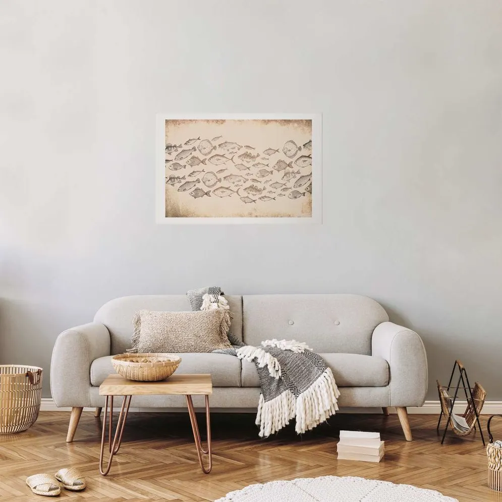 Plakat Subtelne rybki 90x60 cm bez ramy z marginesem | MIRAT.