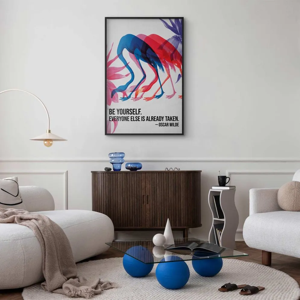Plakat Kolorowa repetycja 60x90 cm z ramą czarną bez marginesu | MIRAT.