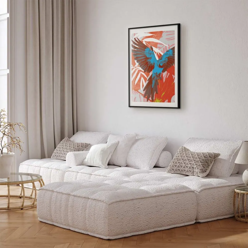 Plakat Egzotyczne skrzydła 40x60 cm z ramą czarną z marginesem | MIRAT.