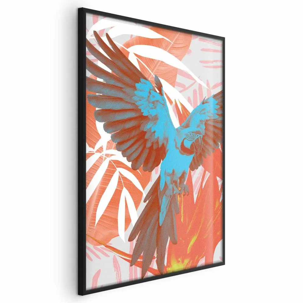 Plakat Egzotyczne skrzydła 21x30 cm z ramą czarną bez marginesu | MIRAT.