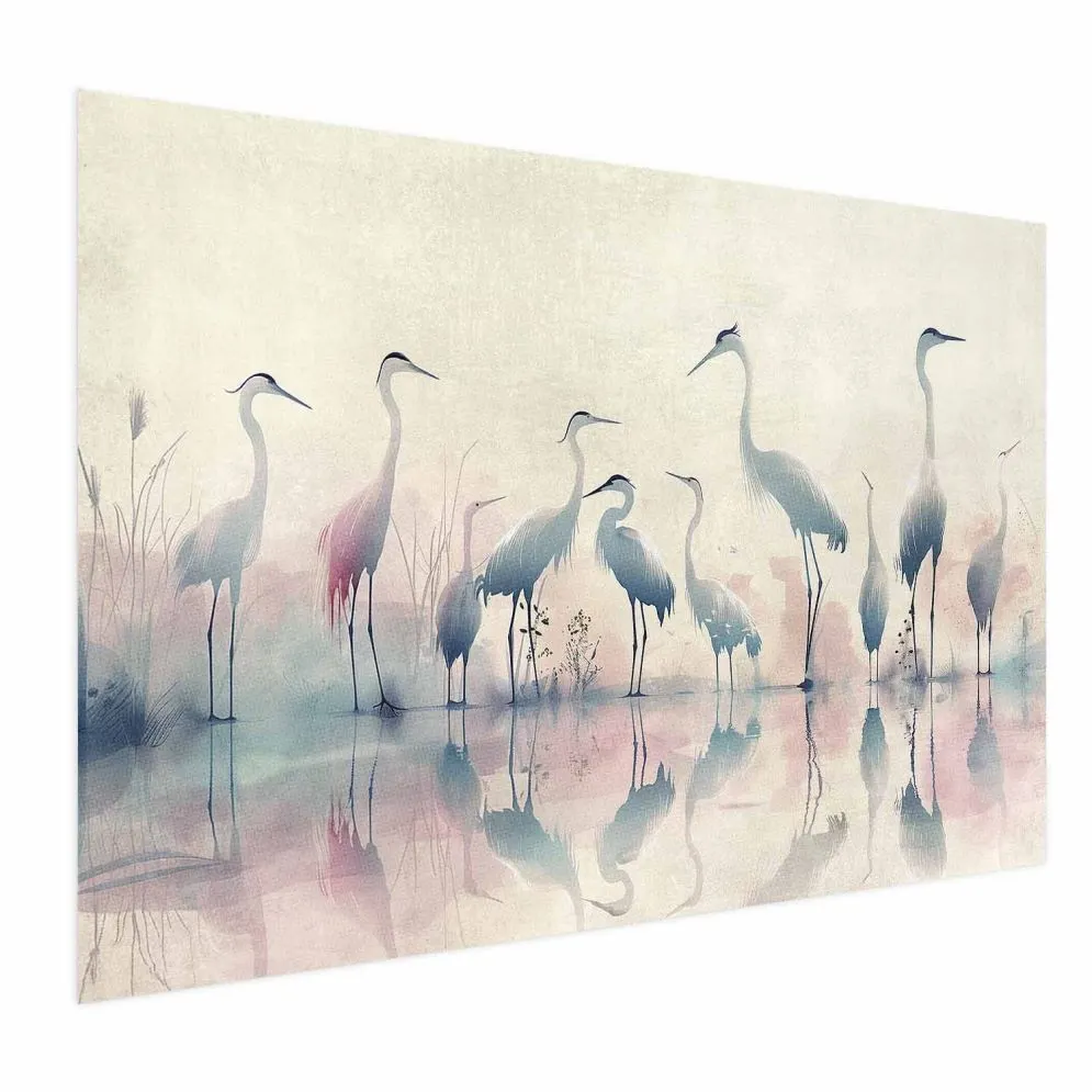 Plakat Ptaki nad jeziorem 60x40 cm bez ramy bez marginesu | MIRAT.