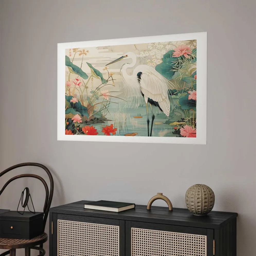Plakat Nad azjatyckim stawem 60x40 cm bez ramy z marginesem | MIRAT.
