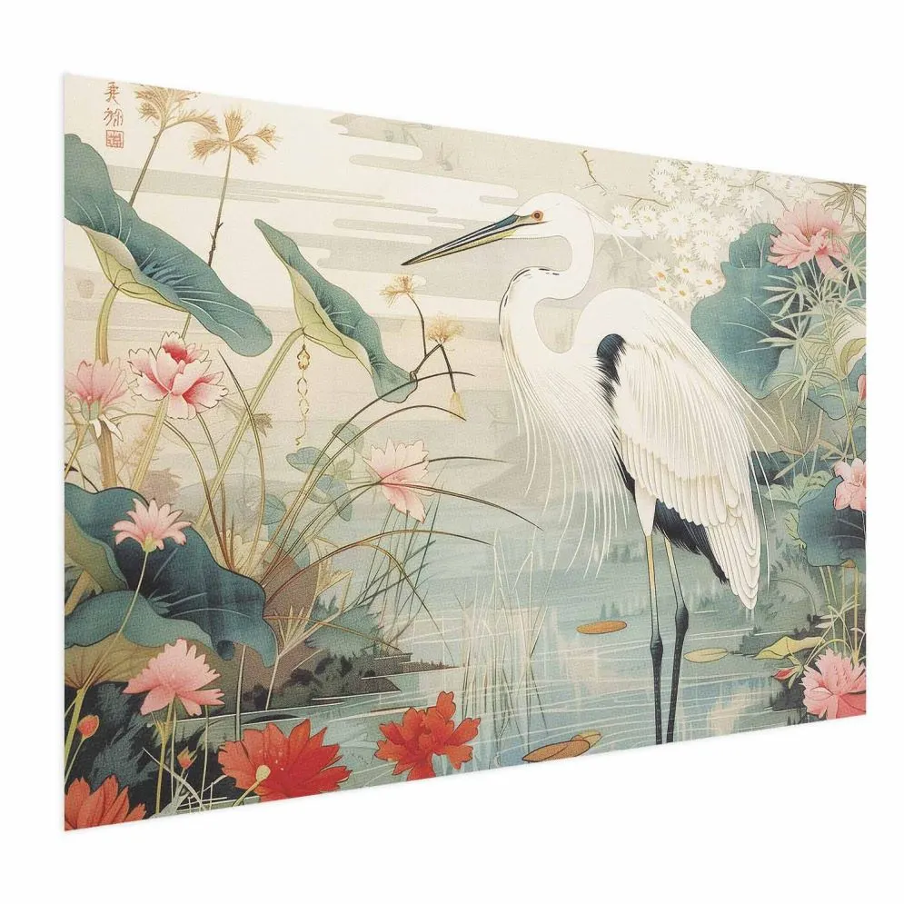 Plakat Nad azjatyckim stawem 90x60 cm bez ramy bez marginesu | MIRAT.