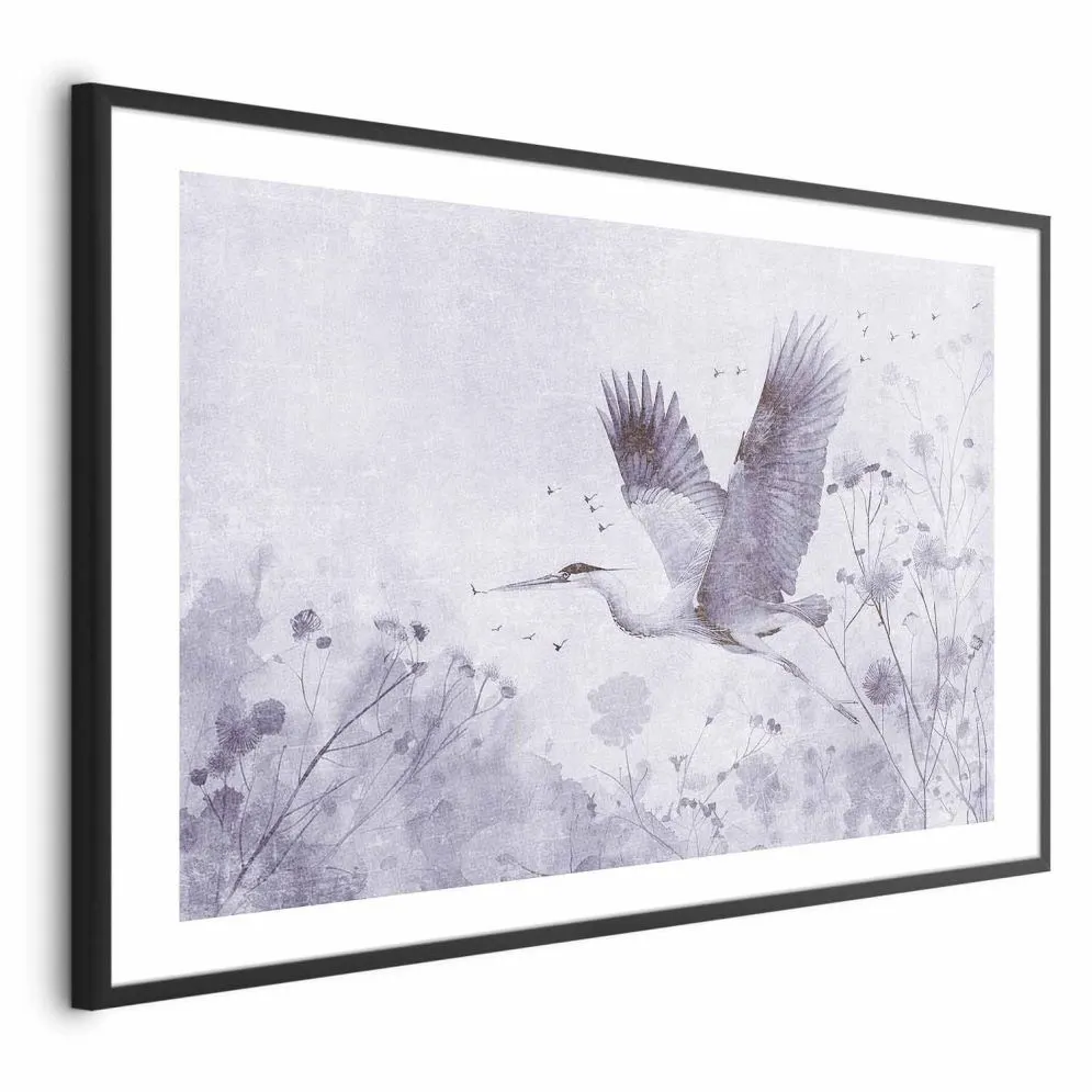 Plakat Majestatyczny lot 42x29,7 cm z ramą czarną z marginesem | MIRAT.