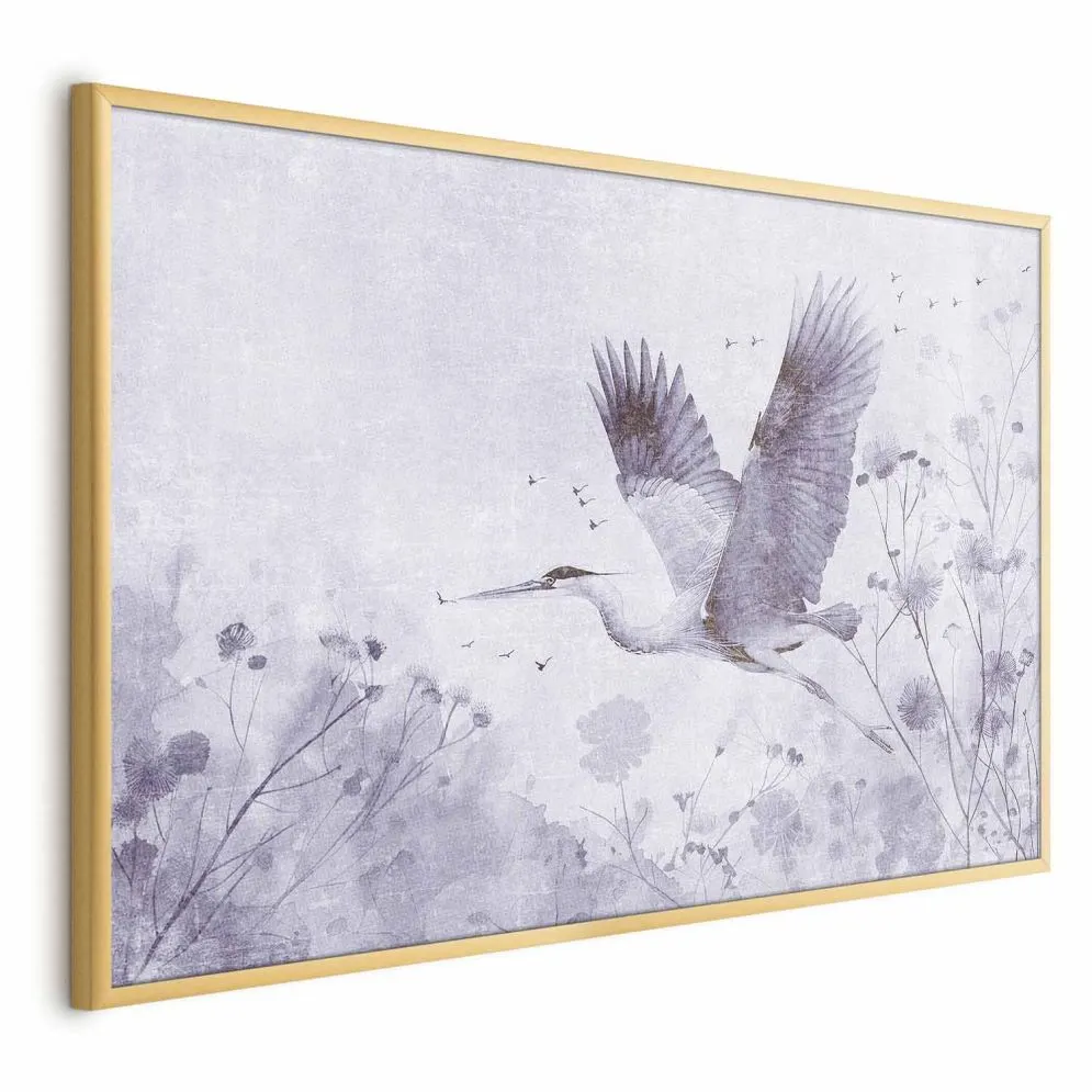 Plakat Majestatyczny lot 42x29,7 cm z ramą złotą bez marginesu | MIRAT.