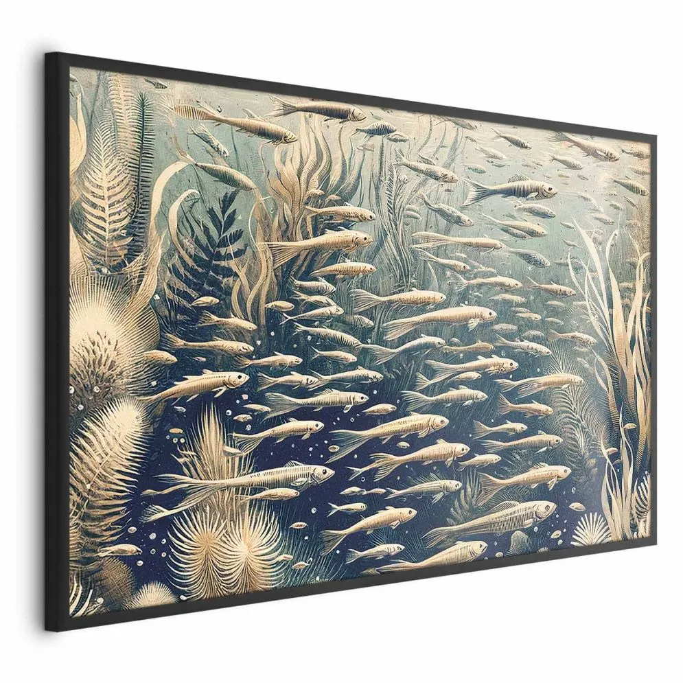 Plakat Oceaniczna przyroda 30x21 cm z ramą czarną bez marginesu | MIRAT.