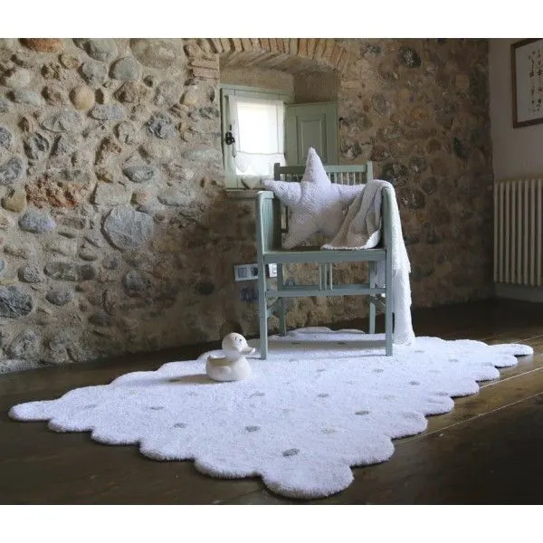 Dywan dziecięcy GALLETA BLANCO 120x160 biały w kropki | MIRAT.