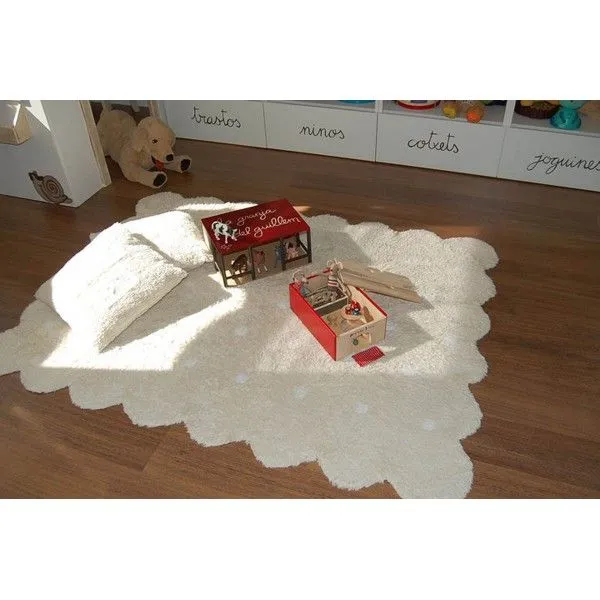 Dywan dziecięcy GALLETA CREMA 120x160 beżowy w kropki | MIRAT.