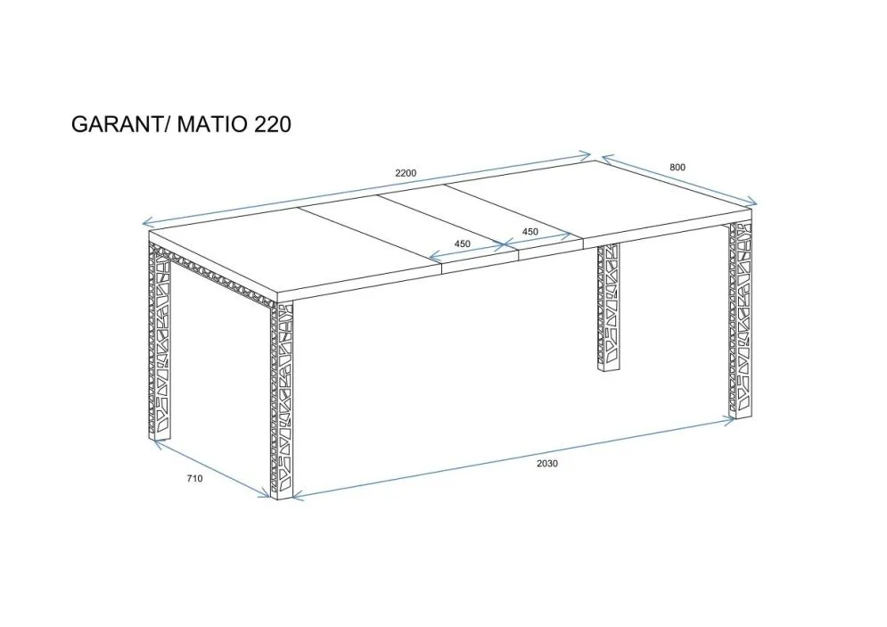 Stół rozkładany GARANT 130(220)x80 dąb natura polskiej produkcji I sklep meblowy MIRAT. styl LOFT