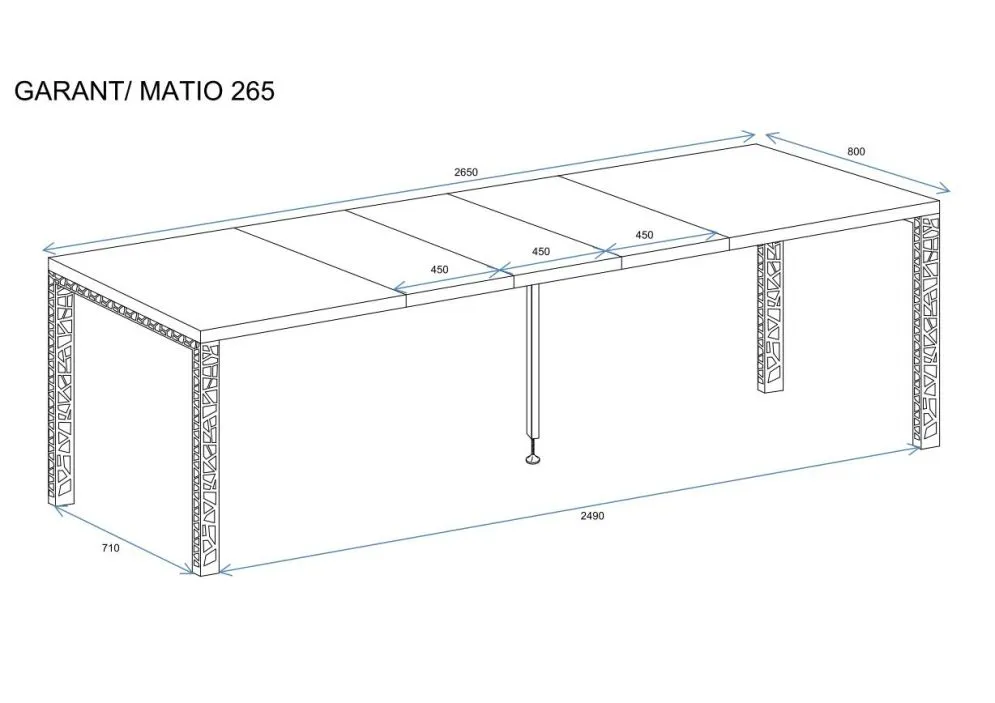 Stół rozkładany GARANT 130(365)x80 dąb stirling do salonu polskiej produkcji | MIRAT. styl LOFT