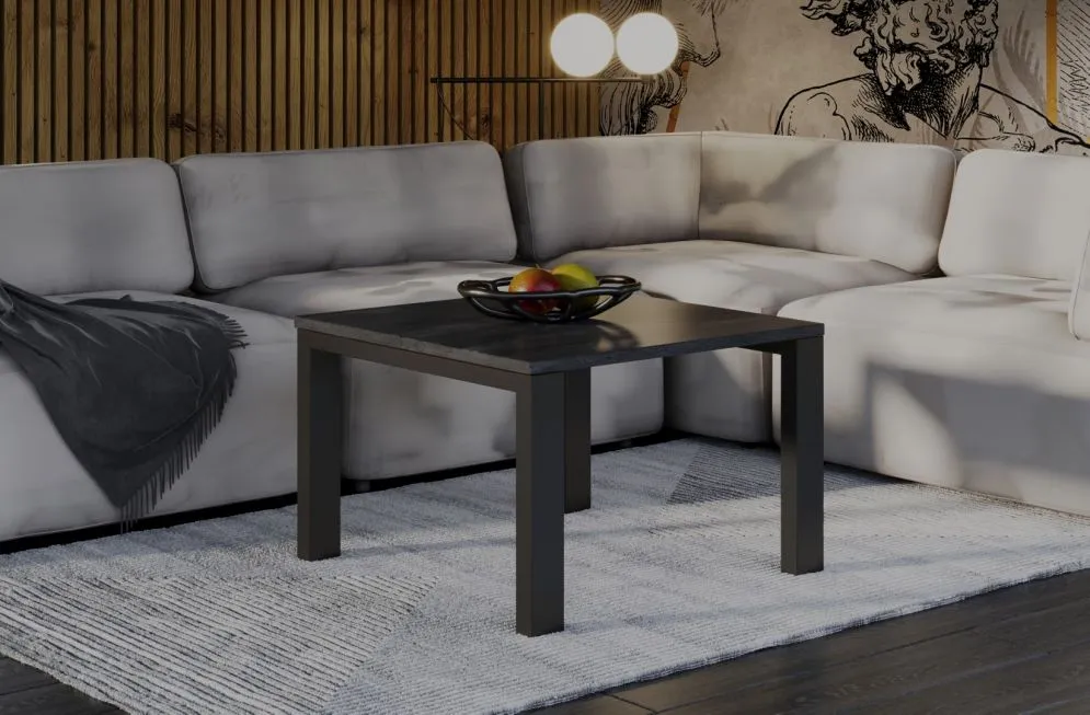 Ława GAROLD 80x80 beton ciemny do loftowej jadalni I sklep meblowy MIRAT. styl LOFT