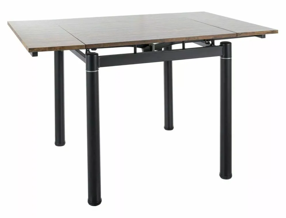 Stół rozkładany GD-082 80(131)x80 orzech vintage/czarny mat do jadalni I sklep meblowy MIRAT. styl LOFT