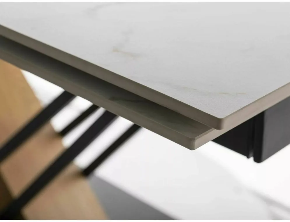 Stół rozkładany GENESIS 180(240)x90 biały marmur/dąb designerski I sklep meblowy MIRAT. styl GLAMOUR, LOFT