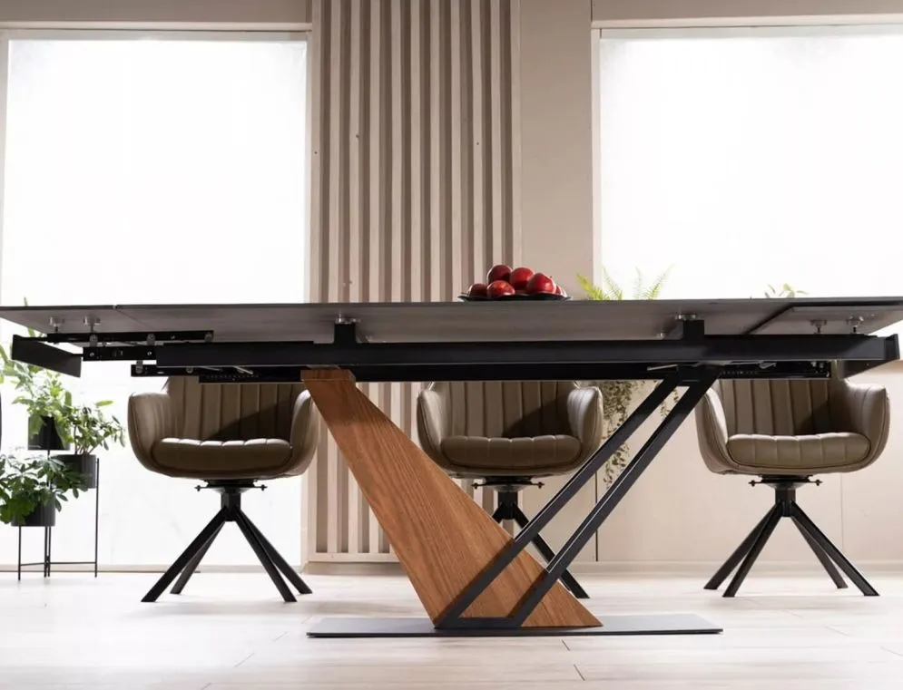 Stół GENESIS 180(240)x90 czarny marmur/jesion I sklep meblowy MIRAT. styl LOFT