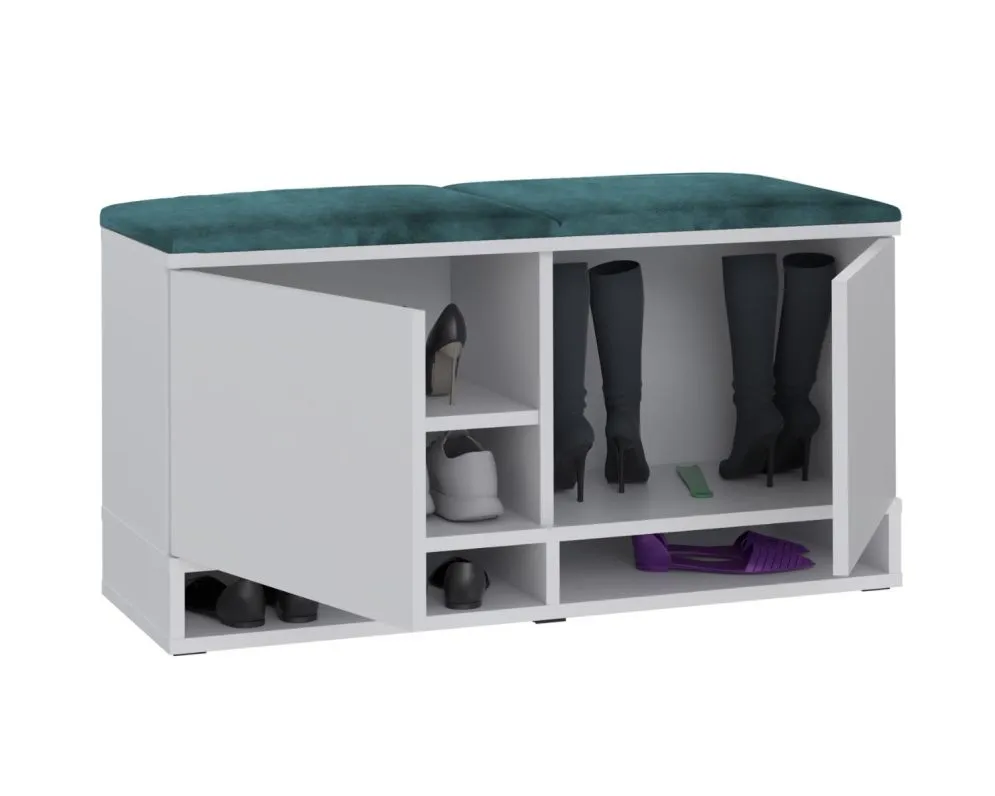 Szafka na buty DUBAI z tapicerowanym siedziskiem I sklep meblowy MIRAT. styl LOFT, SKANDYNAWSKI