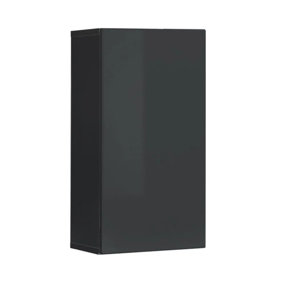 Meblościanka SWITCH MET VIII grafit w połysku z podświetleniem LED | MIRAT. kolekcja SWITCH MET