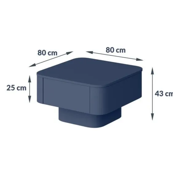 Ława kwadratowa GRADO 80x80 zielona I sklep meblowy MIRAT. styl PASTELE