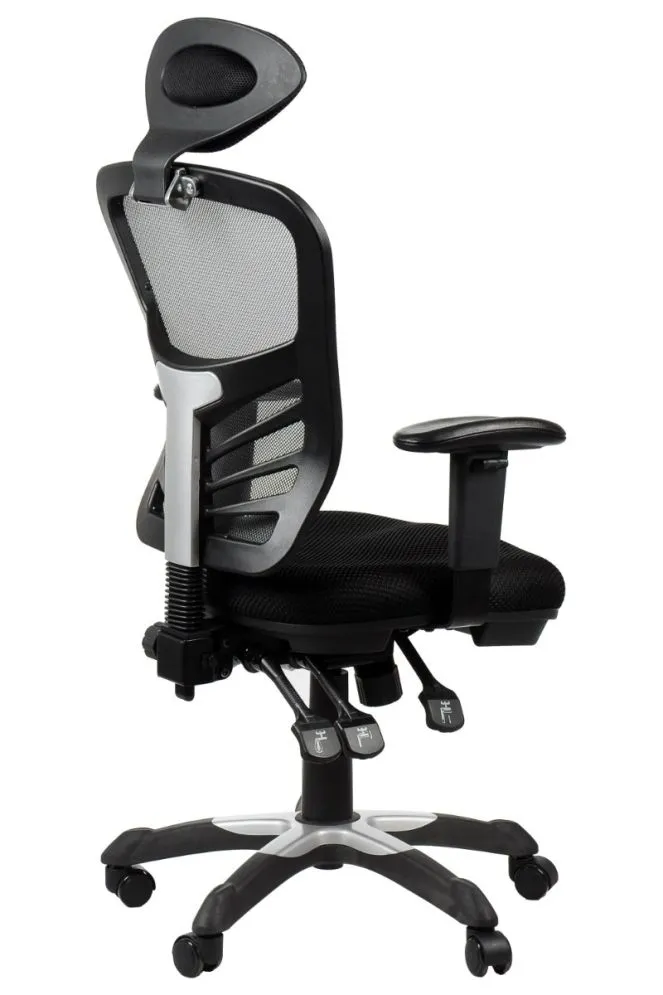 Fotel biurowy HG-0001H szary regulowany | MIRAT.