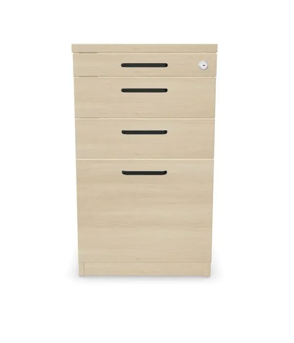 Kontenerek biurowy EASY SPACE 3D PB 43cm akacjowy do pracy I sklep meblowy MIRAT. styl SKANDYNAWSKI