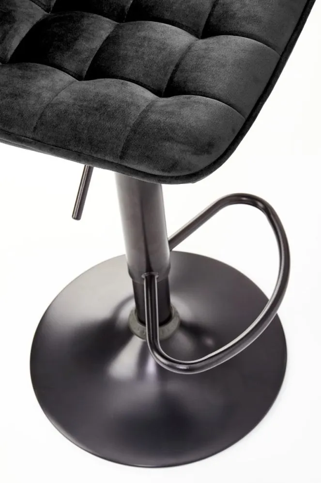 Hoker H-95 VELVET czarny z pikowanym oparciem | MIRAT. w stylu GLAMOUR kolekcja