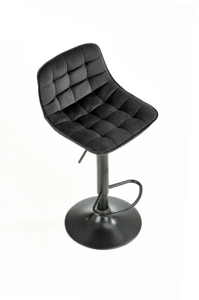 Hoker H-95 VELVET czarny z pikowanym oparciem | MIRAT. w stylu GLAMOUR kolekcja