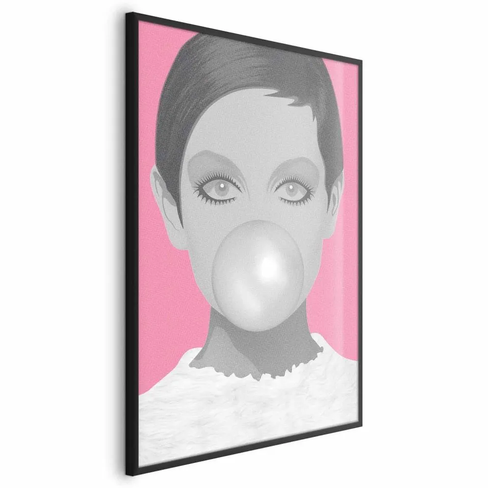 Plakat Guma balonowa 21x30 cm z ramą czarną bez marginesu | MIRAT.