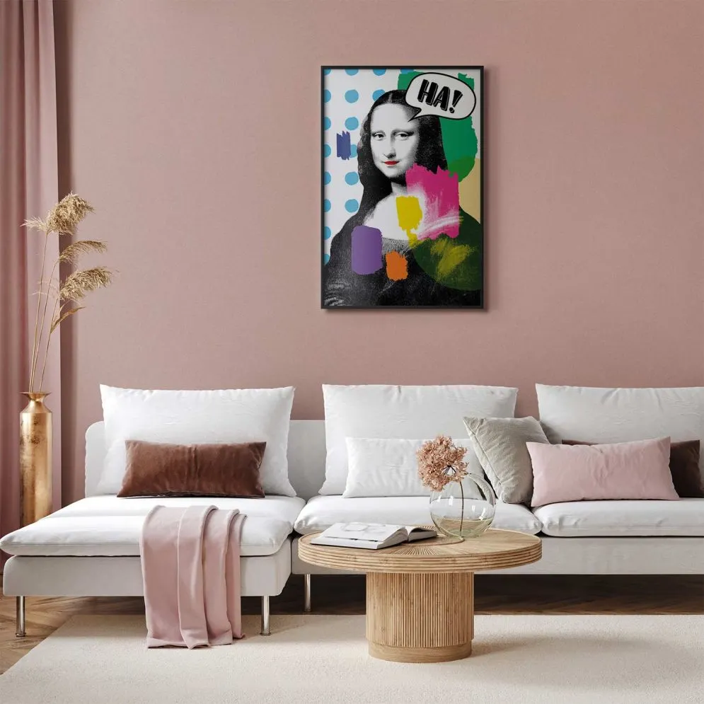 Plakat Mona Lisa Pop-art 29,7x42 cm z ramą czarną bez marginesu | MIRAT.
