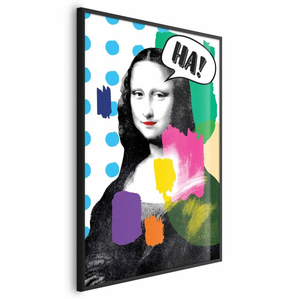 Plakat Mona Lisa Pop-art 29,7x42 cm z ramą czarną bez marginesu | MIRAT.