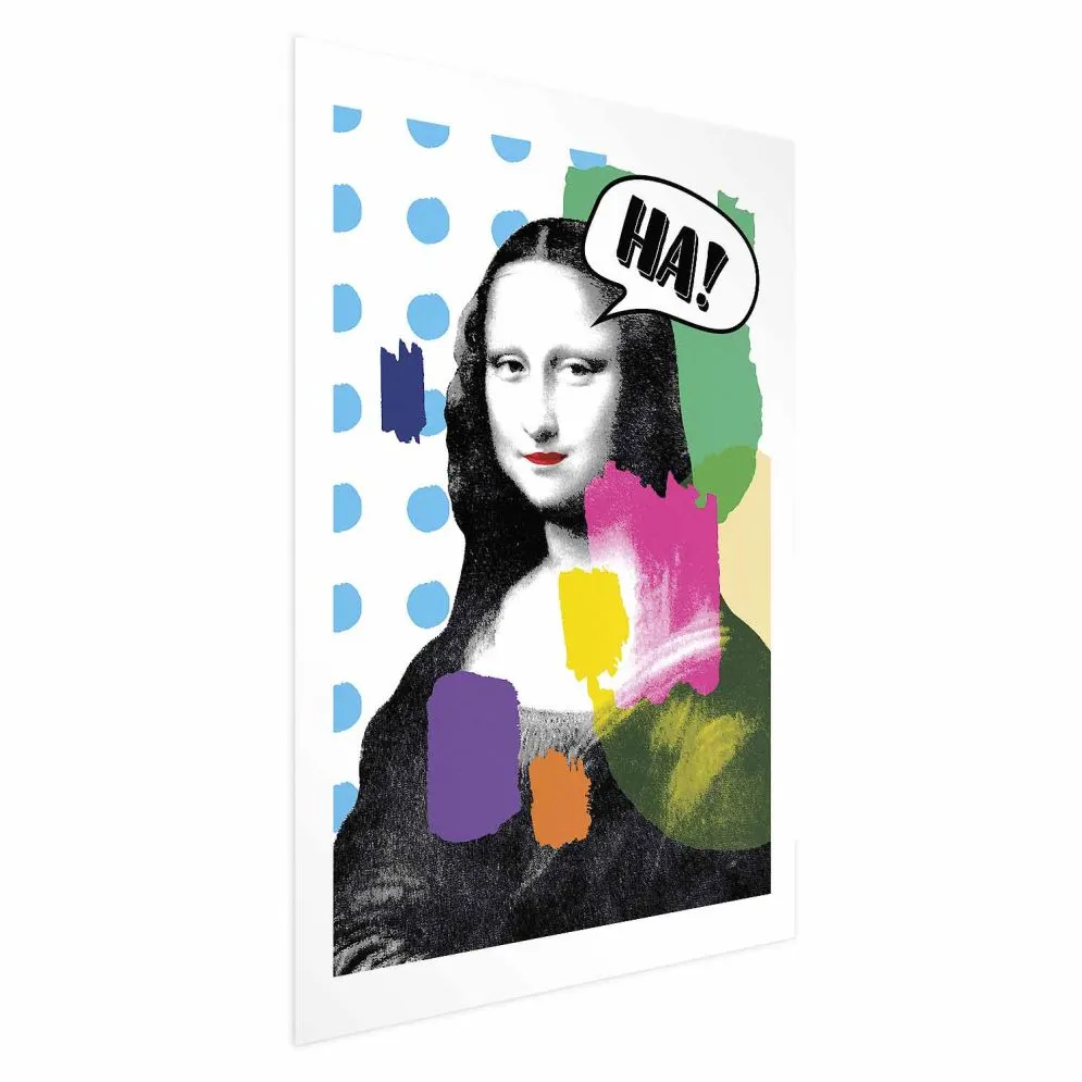 Plakat Mona Lisa Pop-art 29,7x42 cm bez ramy z marginesem | MIRAT.