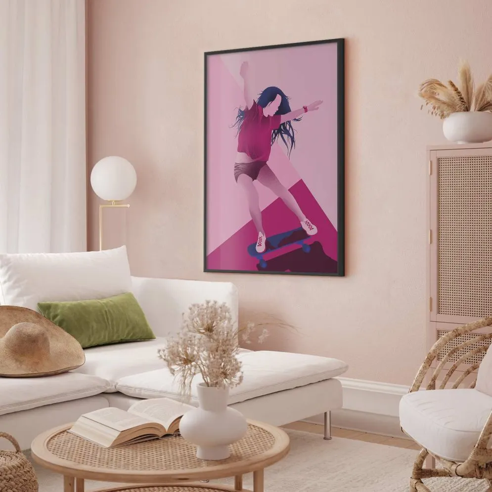 Plakat Powerslide 21x30 cm z ramą czarną bez marginesu | MIRAT.