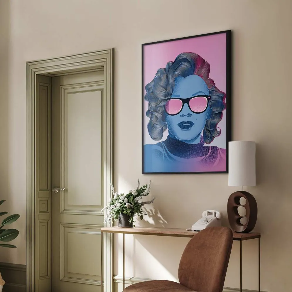 Plakat Norma Jeane 60x90 cm z ramą czarną bez marginesu | MIRAT.