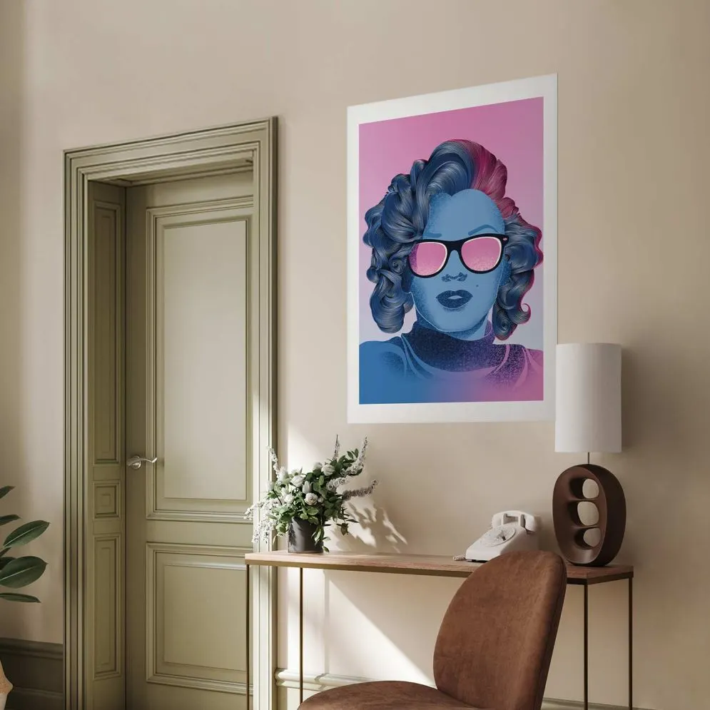 Plakat Norma Jeane 21x30 cm bez ramy z marginesem | MIRAT.